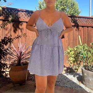 Blue and White Gingham Dress